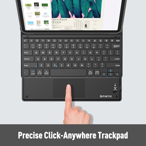 FINTIE Ultra-Slim 4 mm Wireless Bluetooth Keyboard with Multi-Touch Touchpad – Perfect Companion for i Pad, i Phone, Samsung Galaxy, Microsoft Surface & More – Portable, Rechargeable & Versatile Computer Accessory for Effortless Typing and Navigation