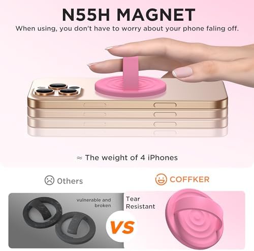 Revolutionary Magnetic Phone Ring Grip Holder – Ergonomic Silicone Finger Loop for i Phone Pro Max/Plus, 12/13/14/15/16 Series – Compatible with Mag Safe – Oat Color Enhances Aesthetics and Comfort – 360-Degree Rotation for Effortless Use – Secure Your Device with Style and Stability – Essential Smartphone Accessory for Unmatched Usability and Convenience