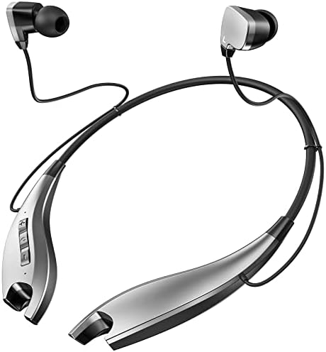 YOSDOM Waterproof Neckband Bluetooth Headphones – 24+ Hour Playtime, Shark Jaw Design for Secure Fit, Noise Isolation & Built-in Mic, Enhanced Compatibility for Active Lifestyles, IPX7 Rated for Gym & Outdoor Use, Call Vibration Alerts for Unmissable Connectivity
