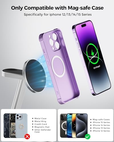 Ultimate 3-in-1 Magnetic Mag-Safe Wireless Charger for i Phone 15, 14, 13, 12 Pro Max, Mini, and Plus – 15 W Fast Charging Station with Aluminum Alloy Stand for Apple Watch & Air Pods – Streamlined Multi-Device Charging Solution with Enhanced Compatibility and Modern Design