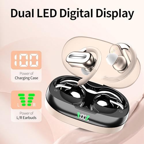 Premium Bluetooth Sports Headphones 5.4 – 50 Hours of High-Fidelity Playback, Superior Bass Enhancement, Over-Ear Design with Secure Hook Fit, Advanced ENC Noise Cancellation, IPX5 Waterproof for Extreme Durability – Ideal for Athletes and Music Enthusiasts
