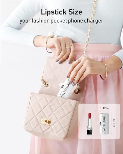 Ultra-Compact VEEKTOMX 5000 m Ah USB-C Power Bank – Lightweight 20 W Fast Charger for On-the-Go Device Power, Ideal Mini Travel Battery Pack for i Phone 16/15 & Samsung S23, Enhanced Portability and Versatile Compatibility for Busy Lifestyles