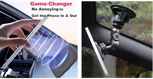 Mag Safe-Compatible Square Magnetic Phone Holder Base with 1″ Ball for i Phone 12-16 Series – Durable Aluminum RAM Mount Adapter for Enhanced Stability and Easy Navigation