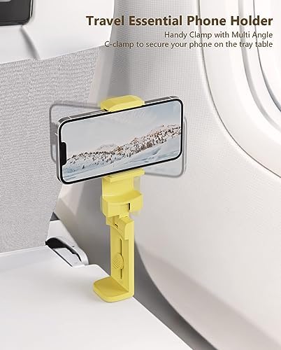 Mii KARE Universal Airplane Phone Holder – Innovative 360-Degree Rotating Smartphone Mount for Ultimate In-Flight Entertainment, Lightweight and Durable Travel Companion for Effortless Viewing on Tray Tables, Perfect for Long Flights and Quick Getaways