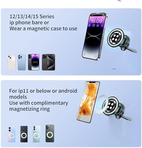 Ultimate Magnetic Car Phone Holder – Premium Aluminum Air Vent Mount for Effortless Hands-Free Navigation – Universal Fit for All Smartphones – Enhance Driving Safety with Advanced Magnetic Suction Technology – Compact Design for Streamlined Dashboard Use – Quick and Easy Installation for a Superior Driving Experience