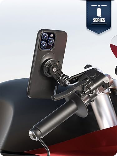 sincetop Quad Series Phone Holder for Bikes & Motorcycles – Premium Aluminum Handlebar Mount with Quick Lock Mechanism – Universal Fit for Mountain, Road, E-Bikes & Scooters – Securely Accommodates All Phone Sizes for Seamless Navigation and Hands-Free Experience