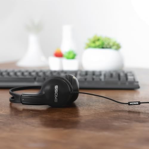 Koss UR10 i Premium Lightweight Wired Headphones – Experience Unmatched Audio Clarity and Comfort with Adjustable Headband and In-Line Microphone, Ideal for Home, Travel, and Fitness Enthusiasts Seeking Versatile Device Compatibility and Extended Listening Sessions