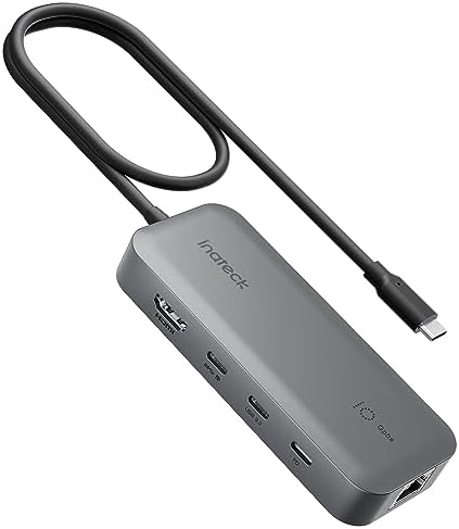 Inateck 10-in-1 USB C Docking Station – Ultimate 4 K 60 Hz HDMI Hub with RJ45 Ethernet and 100 W Power Delivery for Seamless Device Connectivity on Windows, Mac, and Linux – Optimize Your Workspace and Boost Productivity