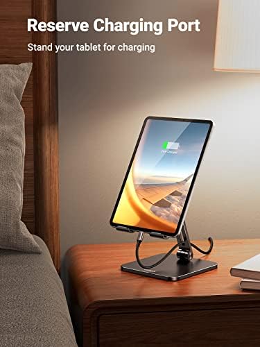 UGREEN Adjustable Tablet Stand for i Pad – Sturdy Aluminum Desk Holder with Enhanced Stability for Pro, Air, and Mini Models – Optimized Viewing Comfort, Portable Design, and Sleek Black Finish – Ideal Home & Office Accessory