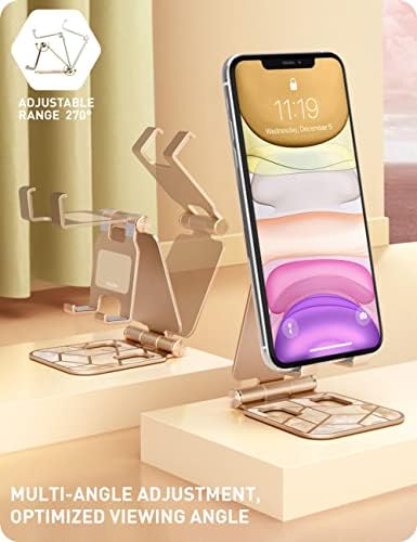 i-Blason Cell Phone Stand for Desk, Cell Phone Holder, Fits All Smart Phones, iPhone 16 15 14 13 Pro Max, Foldable Phone Stand Holder, Marble – Enhanced Compatibility and Speed