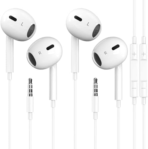Nimizo MFi Certified Lightweight Wired Earbuds – Dual Pack of Premium Headphones with Integrated Mic & Volume Control for i Phone, i Pad, i Pod, and Android Devices – Superior Sound & Comfort for Music, Calls, and Podcasts – Ideal for Daily Use and On-the-Go Listening