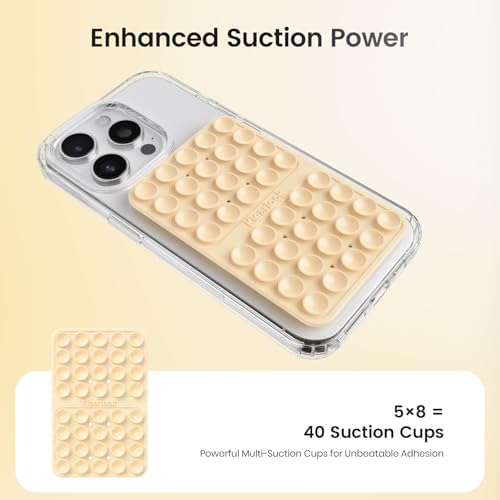 Klearlook 4-Pack Silicone Suction Cup Phone Mount – Creative Hands-Free Phone Grip for Stunning Selfies & Videos in Clear, Light Pink, Hot Pink, and Lavender – Innovative Double-Sided Suction Technology for Wide Compatibility – Premium Durable Design for Effortless Content Creation and Easy Maintenance