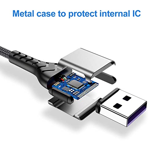 Durcord 10 FT MFi Certified i Phone Charger – 3-Pack Fast Charging Lightning Cables with Durable Nylon Design for Enhanced Compatibility & Performance, Ideal for i Phone XS Max/XS/XR/X/8/7/6 S/6/Plus/SE/i Pad – Sleek Silver Finish for Modern Tech Users