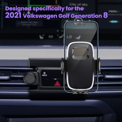 ELOHEI Custom Phone Mount for Volkswagen Golf 8 MK8 R GTI (2020-2024) – Ultimate Car Phone Holder for Enhanced Driving Experience, Quick-Release Design, 360-Degree Rotation, and Exceptional Compatibility with All Smartphone Sizes – Essential VW Golf Accessory for Navigation and Hands-Free Use