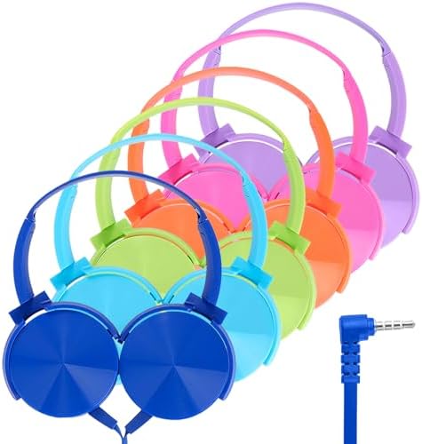 Exceptional Wireless Comfort for Learning – 2 Pack Kids Headphones with Soft Swivel Ear Pads for Engaging Online Education, Stylish Light Blue & Purple On-Ear Designs Ideal for School Use and Virtual Classrooms, Durable Wired Connectivity for Laptops and Meetings