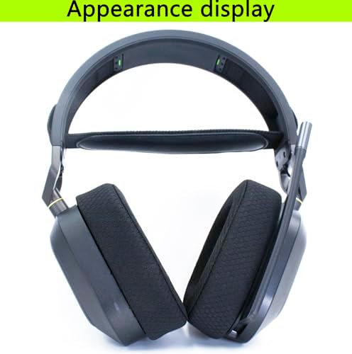 Upgrade Your Corsair HS80 RGB Wireless Headphones with Premium Replacement Ear Pads – Soft Football Mesh Weave & Plush Memory Foam for Ultimate Comfort and Enhanced Noise Isolation – Easy Installation in Classic Black – Perfect for Long Gaming Sessions and Music Enjoyment