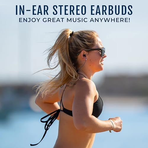 Revolutionize Your Workout with H2 O Audio Surge S+ Waterproof Sport Earbuds – IPX8 Rated, In-Ear Noise Cancelling Design for Athletes – Sweatproof, Short Cord for Unmatched Comfort in Swimming, Running, and Cycling – Compatible with i Pods and MP3 Players for Ultimate Versatility