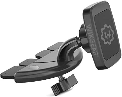 Wix Gear Universal CD Slot Magnetic Car Mount Holder for Smartphones & Mini Tablets – Quick Swift-Snap Installation with 360-Degree Rotation for Safe, Hands-Free Access While Driving