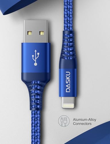 3-Pack 3 FT Lightning Cable – Premium Nylon Braided Fast Charging Cord for i Phone 13/12/11/Pro Max/X/Xs Max/Xr/8 Plus/7 Plus/6 S Plus/6 Plus/i Pad – Ultimate Durability & Tangle-Free Convenience