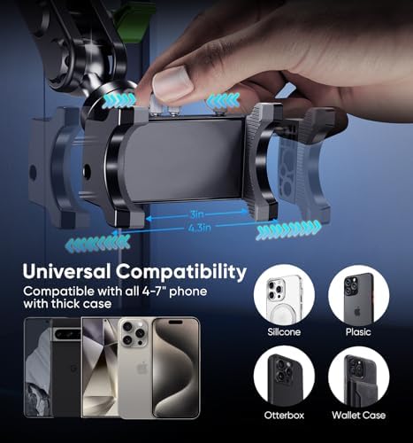 Ultimate MAGIC JOHN 360° Car Phone Holder – Ultra-Durable Metal Smartphone Mount for Secure Windshield Placement, Compatible with i Phone & Samsung – Superior Stability, Easy Installation & Enhanced Driving Safety