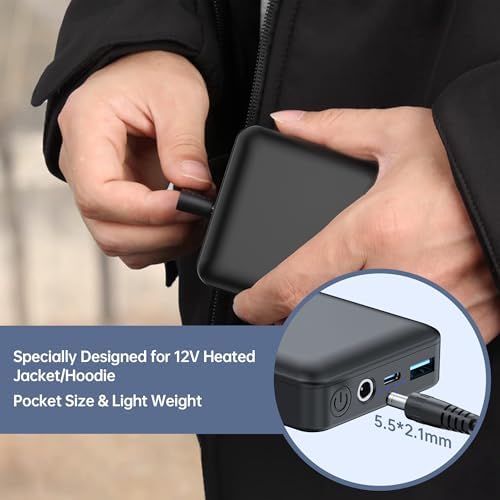 Compact 15000 m Ah 12 V Power Bank with PD45 W Fast Charging – Ultimate USB-C Battery Solution for Breast Pumps, Heated Jackets, and Outdoor Gear – Lightweight, Versatile, and Rapid Recharge for All Your Devices