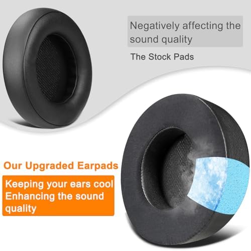 Upgrade Your Gaming Experience with SOULWIT Cooling Gel Ear Pads for Corsair Virtuoso RGB Wireless XT SE – Premium Noise Isolation Cushions for Enhanced Comfort and Performance, Ergonomically Designed for Long Sessions, Easy Installation, Sleek Black Finish