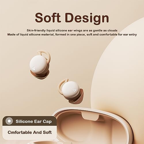 Invisible Bluetooth 5.3 Earbuds for Side Sleepers – MY002 S Noise Cancelling Earplugs with 28-Hour Battery Life – Compact & Comfortable Design in Brown – Advanced Connectivity & Immersive Sound Quality for Uninterrupted Sleep and Relaxation