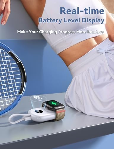JOYROOM 2500 m Ah Magnetic Power Bank for Apple Watch – Ultra-Compact Travel Charger with Fast Charging for Series 9/8/7/6/SE/5/4/3/2/Nike/Ultra/Ultra 2 – Perfect On-the-Go Solution for Active Users and Adventurers