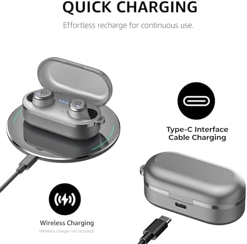 TOZO T10 Wireless Earbuds with Bluetooth 5.3 – Customizable EQ for Personalized Sound, Ergonomic Fit for Ultimate Comfort, 55 Hours Playtime, IPX8 Waterproof Rating, Wireless Charging Case – 2025 Enhanced Audio Experience for Active Lifestyles