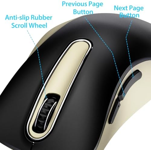 Upgrade Your Workflow with the Memzuoix 2.4 G Wireless Mouse – Ergonomic and Portable 1400 DPI USB Mouse for Laptop, PC & Desktop | 5 Customizable Buttons for Ultimate Control | Ideal for Professionals and Casual Users Alike