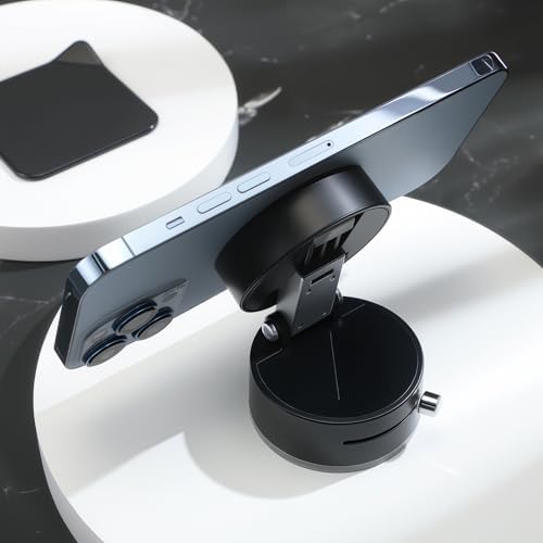 Kingdder Vacuum Magnetic Suction Phone Holder Updated 360° Rotatable and Foldable Magnetic Phone Mount Stand for Car, Gym – Enhanced Compatibility and Speed