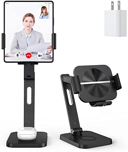 Dual-Function Wireless Charging Station for Samsung Z Fold Series & Galaxy Buds – Premium Aluminium Alloy Fast Charger with 20 W Adapter, Efficient 3-Coil Design for Seamless Charging Experience, Perfect for Home, Office, or Travel