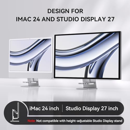 Minisopuru i Mac USB-C Hub for M1, M3, M4 – Ultra-Fast 10 Gbps Adapter with SD/TF Card Slots & USB A/C Ports – Perfectly Designed for 2021/2023/2024 i Mac 24-Inch & Studio Display 27-Inch – Sleek Silver Hub for Effortless Connectivity & Enhanced Performance