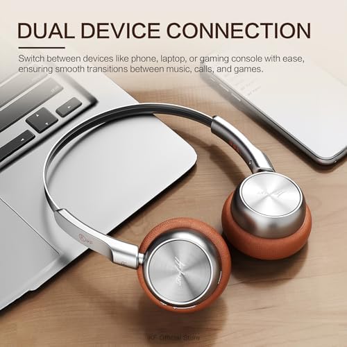 Nostalgic Retro Wireless Bluetooth Headphones – 60-Hour Battery Life, Lightweight Comfort, Built-in Microphone, Dual Device Pairing & Custom Sound App for an Immersive 80 s & 90 s Audio Adventure – Ideal for Active Music Enthusiasts and Daily Listening
