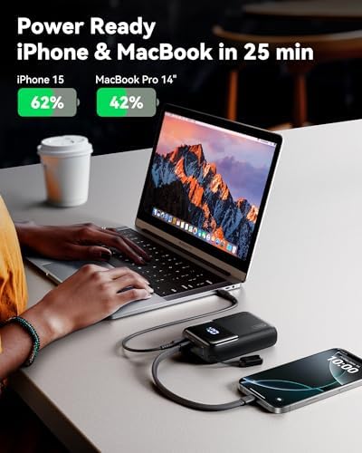 High-Capacity INIU Power Bank 25000 m Ah – 100 W Fast Charging Portable Charger for Laptops and Phones, Ideal Travel Companion for Students and Adventurers, Lightweight and Compact Design for Effortless Mobility, Perfect for Family Trips and Cruising