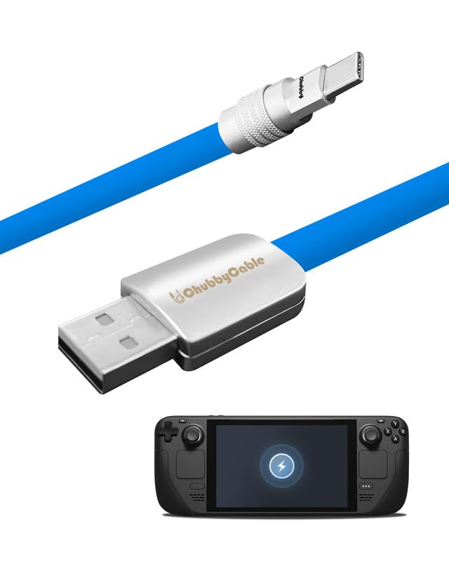 Ultimate 100 W USB Type C Fast Charging Cable for Steam Deck – 6.6 ft Durable Silicone Charger with Tangle-Free Design, Ideal for Gamers & Tech Lovers, Superior Power Delivery for All USB-C Devices