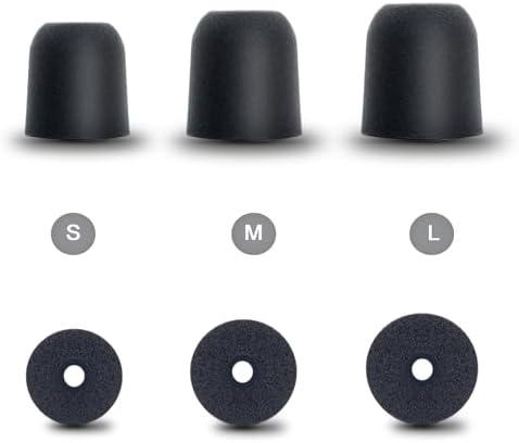 Klowcok Elite Memory Foam Ear Tips for Walker’s Rope Hearing Enhancer & Razor X/XV3.0 Earbuds – Unmatched Comfort & Superior Noise Isolation (Large, Black) – Transform Your Listening Experience with Enhanced Audio Clarity and Prolonged Wear Comfort
