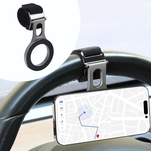 Premium Magnetic Phone Holder for Tesla – Effortless Steering Wheel Mount Compatible with Mag Safe & Universal Devices – Enhanced Stability with Magnetic Ring – Ideal for Safe Driving Navigation & Hands-Free Calls – Perfect for i Phone, Samsung & All Smartphones – Essential Tesla Accessory for Modern Drivers