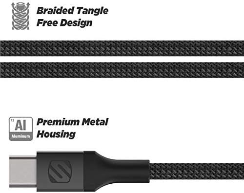 Scosche HDCAB4-SP Heavy-Duty 4-ft USB to Type-C Charging & Sync Cable – Fast, Durable, and Tangle-Free for Seamless Device Compatibility and Optimal Performance