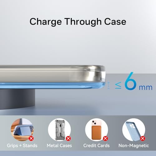 Minthouz Qi2 Magnetic Wireless Charger – 15 W Fast Charging for i Phone 16/15/14/13/12 Series & Air Pods, Sleek Magnetic Charging Pad for Qi-Enabled Devices, Effortless Power Boosts & Streamlined Design, Perfect for Home & Travel, No Adapter Required, Modern Black Finish