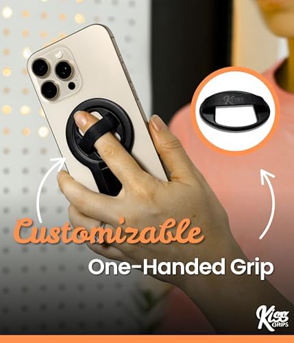 Mag Safe 360° Spin Tripod Phone Grip – Ultra-Thin Magnetic Kickstand for Effortless Wireless Charging and Dynamic Selfie Support – Versatile Loop Design for Stability and On-the-Go Convenience
