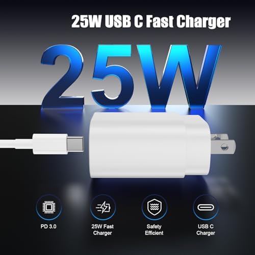 Essri 25 W Fast Charging Power Pack – Ultimate USB-C Wall Adapter Set with 6 ft & 10 ft Cables for i Phone 16/15, i Pad Pro/Mini Compatibility – Ideal Travel & Home Charging Solution for Busy Lifestyles