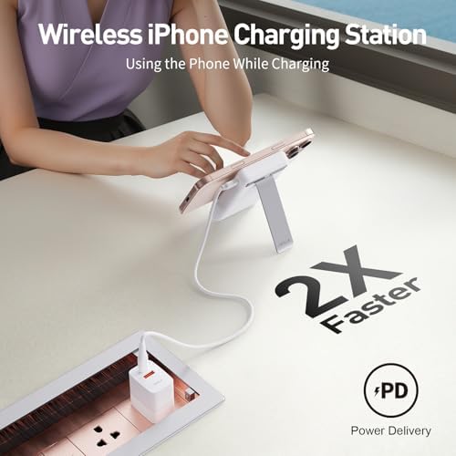 i WALK Qi2 Certified 15 W Magnetic Wireless Power Bank – 10000 m Ah Portable Charger with Adjustable Stand & LED Display for i Phone 16/15/14/13/12 Pro/Pro Max/Plus/Mini – Ultra-Fast Charging Solution for On-the-Go Professionals and Travelers