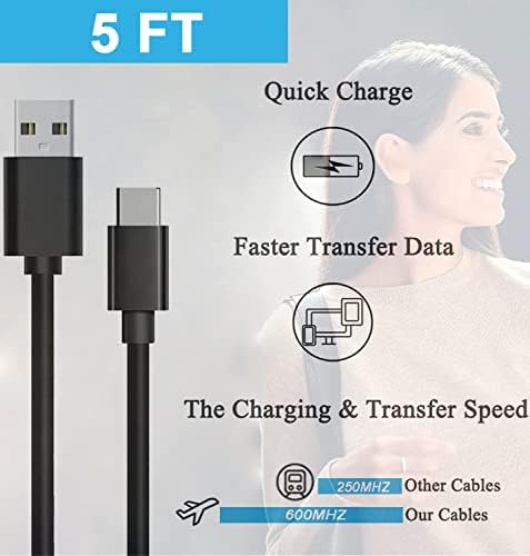USB C Fast Charger for Jitterbug Flip 2, Lively Smart 3, and Sonim XP3 Plus – 5 Ft High-Speed Charging Cable for Ultimate Device Compatibility and Durability