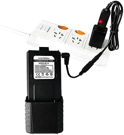 BT1013 Premium USB Charging Cable for BL-5 L & Bao Feng Batteries – Fast Power Transformer with Dual 2.5 mm Barrel Plug Adapters for Ultimate Compatibility and Rapid Charging Efficiency