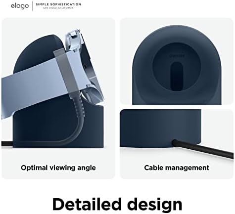 elago GW2 Smartwatch Charging Stand for Samsung Galaxy Watch 8/8 Classic, 7/Ultra, 6/6 Classic, 5/5 Pro – Stylish Desk Organizer with Enhanced Charging Speed (Cable Not Included) – Sleek White Design for Efficient Power Solution and Easy Accessibility