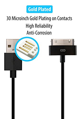 Compact 30-Pin MFi Certified Charger Cable for i Phone 4/4 S, i Pad 1/2/3, i Pod Touch/Nano – 8-Inch Short USB Charging Cord (2-Pack) – Enhanced Portability, Speed, and Durability for On-the-Go Charging Solutions
