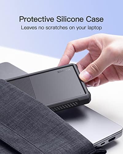 High-Speed Inateck USB 3.2 Gen 2 Hard Drive Enclosure for 2.5 Inch SSDs & HDDs – 6 Gbps Transfer with UASP Technology, Shock-Resistant Silicone Case, Tool-Free Setup for Effortless Storage Expansion
