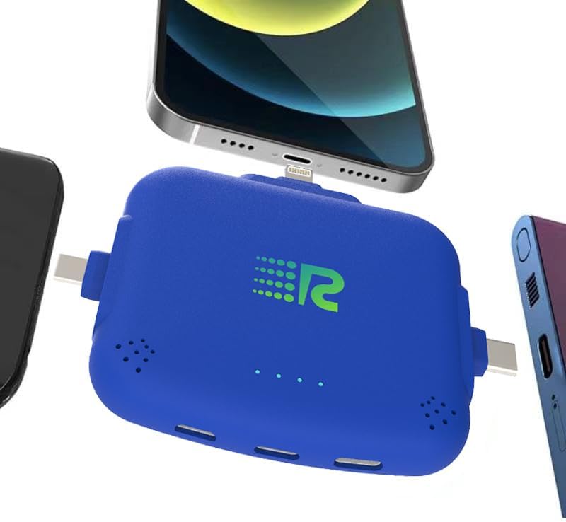 Universal COMET 3200 m Ah Portable Power Bank – Fast Charging 2.1 A, Multi-Device Compatibility for i Phone 16/15/14/13, Type C & Micro-USB – Pre-Charged, Charge 3 Devices Simultaneously, Compact Design for On-the-Go Power Solutions