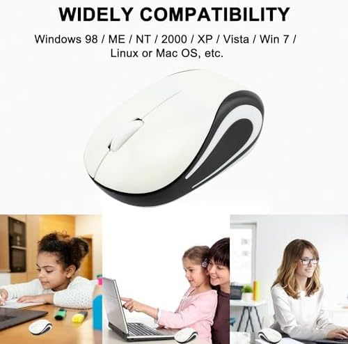 Charming Wireless Mini Mouse – Adorable Portable USB Optical Mouse for Laptops and Kids – Compact 1000 DPI Cordless Design in Fun Purple – Ideal Travel Companion and Perfect Gift for Young Tech Enthusiasts